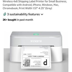 MUNBYN Bluetooth Thermal Label shipping Printer RW403B